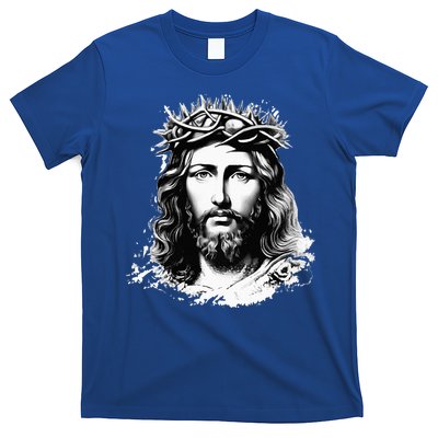 Face Of Jesus Christ Crown Of Thorns Catholic Faith T-Shirt