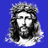 Face Of Jesus Christ Crown Of Thorns Catholic Faith 16 in Basic Backpack