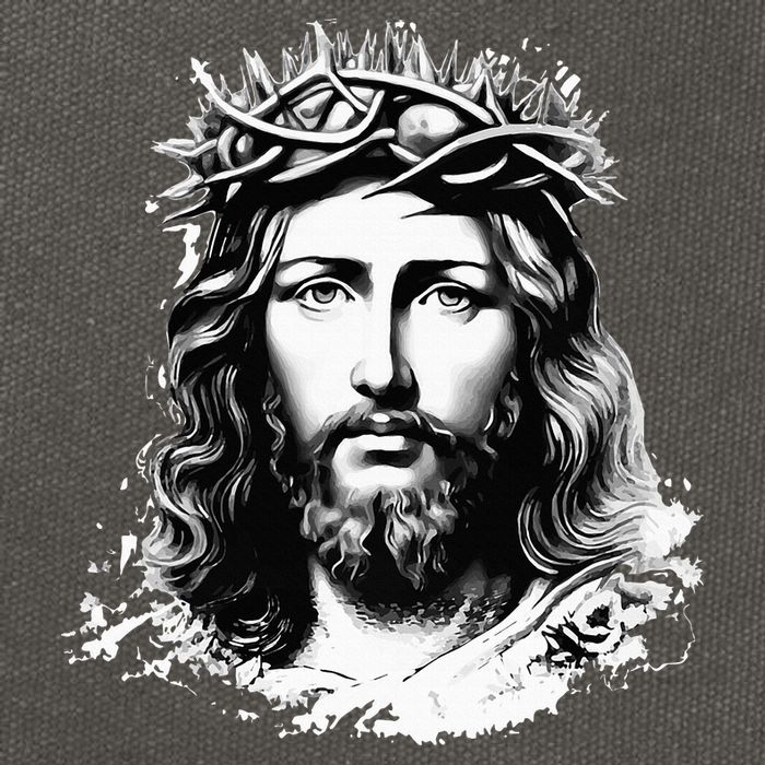 Face Of Jesus Christ Crown Of Thorns Catholic Faith Cotton Canvas Backpack