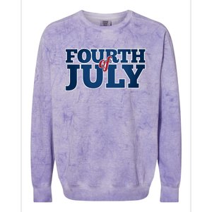 Fourth Of July Patriotic Holiday Colorblast Crewneck Sweatshirt