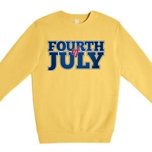 Fourth Of July Patriotic Holiday Premium Crewneck Sweatshirt