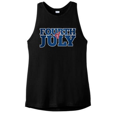 Fourth Of July Patriotic Holiday Ladies PosiCharge Tri-Blend Wicking Tank