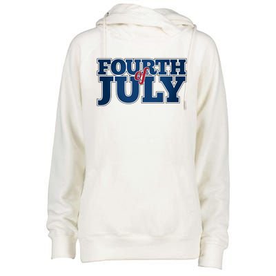 Fourth Of July Patriotic Holiday Womens Funnel Neck Pullover Hood