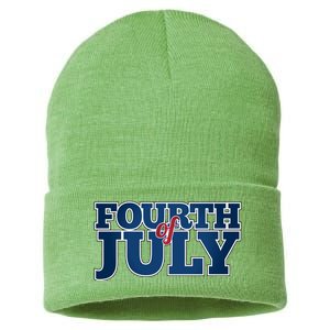 Fourth Of July Patriotic Holiday Sustainable Knit Beanie