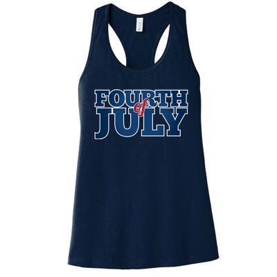 Fourth Of July Patriotic Holiday Women's Racerback Tank