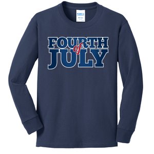 Fourth Of July Patriotic Holiday Kids Long Sleeve Shirt