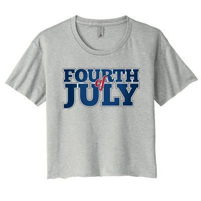 Fourth Of July Patriotic Holiday Women's Crop Top Tee