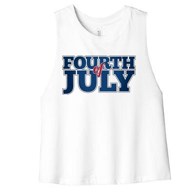 Fourth Of July Patriotic Holiday Women's Racerback Cropped Tank