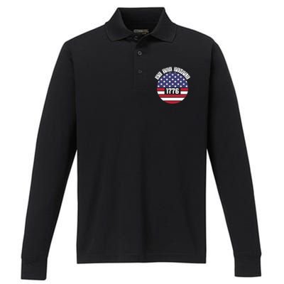 Fourth Of July We The People 1776 Gift Usa Constitution Gift Performance Long Sleeve Polo