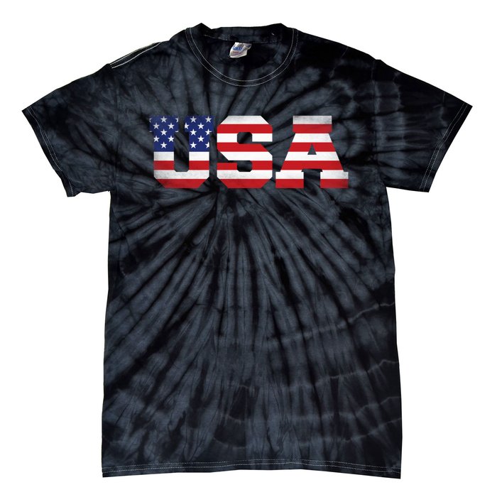 Fourth Of July 4th July Us America Flag Tie-Dye T-Shirt