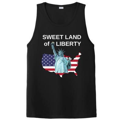 Fourth Of July Sweet Land Of Liberty Usa Flag Patriotic Gift PosiCharge Competitor Tank