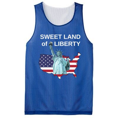 Fourth Of July Sweet Land Of Liberty Usa Flag Patriotic Gift Mesh Reversible Basketball Jersey Tank