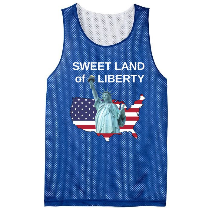 Fourth Of July Sweet Land Of Liberty Usa Flag Patriotic Gift Mesh Reversible Basketball Jersey Tank