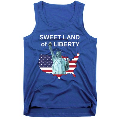 Fourth Of July Sweet Land Of Liberty Usa Flag Patriotic Gift Tank Top