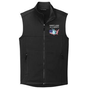 Fourth Of July Sweet Land Of Liberty Usa Flag Patriotic Gift Collective Smooth Fleece Vest