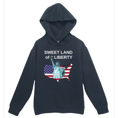 Fourth Of July Sweet Land Of Liberty Usa Flag Patriotic Gift Urban Pullover Hoodie