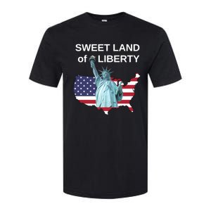 Fourth Of July Sweet Land Of Liberty Usa Flag Patriotic Gift Softstyle CVC T-Shirt