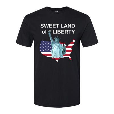 Fourth Of July Sweet Land Of Liberty Usa Flag Patriotic Gift Softstyle CVC T-Shirt