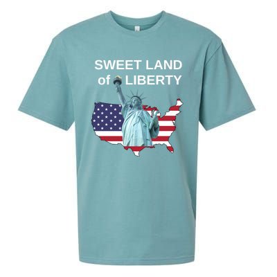 Fourth Of July Sweet Land Of Liberty Usa Flag Patriotic Gift Sueded Cloud Jersey T-Shirt