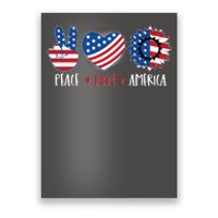 Fourth Of July Peace Love America Poster