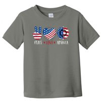 Fourth Of July Peace Love America Toddler T-Shirt