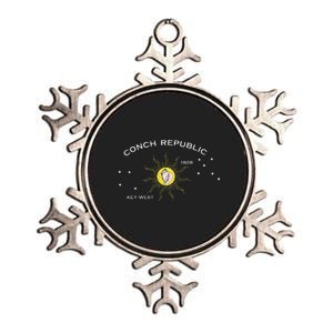 FLAG OF KEY WEST FLORIDA CONCH REPUBLIC Metallic Star Ornament