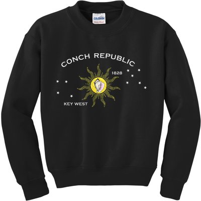 FLAG OF KEY WEST FLORIDA CONCH REPUBLIC Kids Sweatshirt
