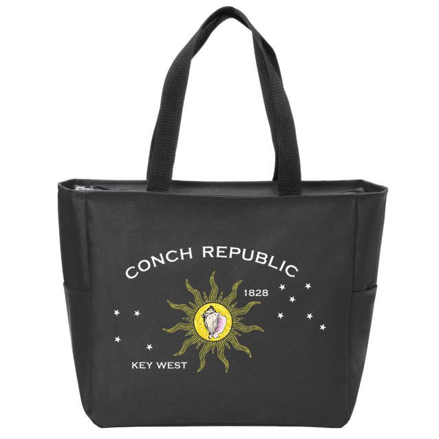 FLAG OF KEY WEST FLORIDA CONCH REPUBLIC Zip Tote Bag