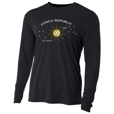 Flag Of Key West Florida Conch Republic Cooling Performance Long Sleeve Crew