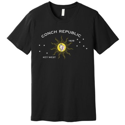 Flag Of Key West Florida Conch Republic Premium T-Shirt