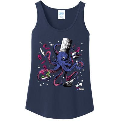 Funny Octopus Kitchen Chef Humor Ladies Essential Tank