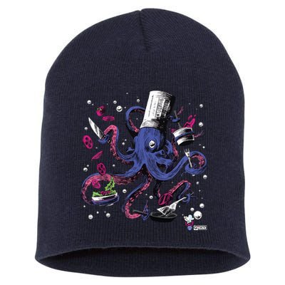 Funny Octopus Kitchen Chef Humor Short Acrylic Beanie