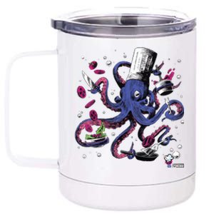 Funny Octopus Kitchen Chef Humor 12 oz Stainless Steel Tumbler Cup