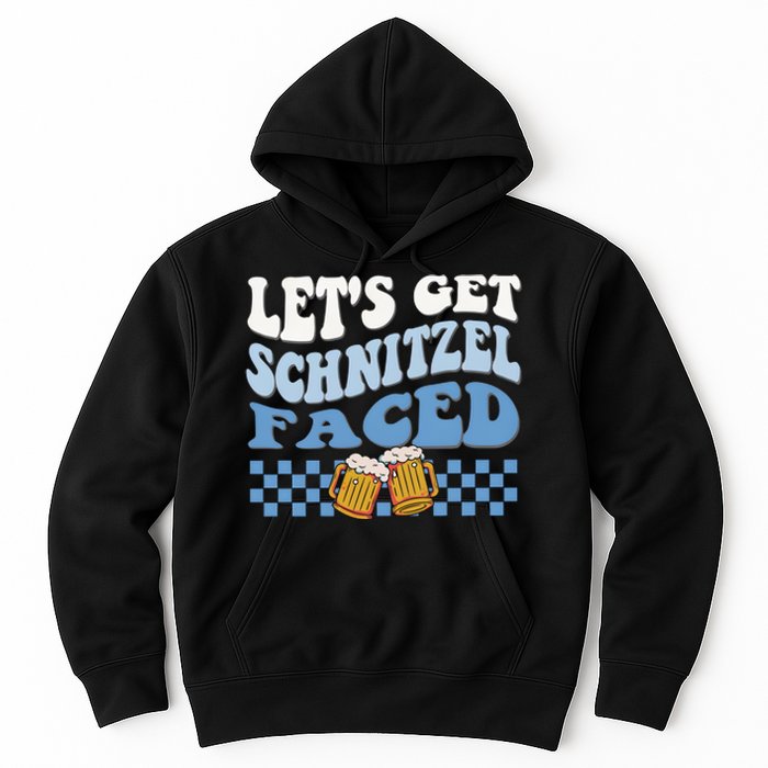 Funny Oktoberfest Lets Get Schnitzel Faced Oktoberfest Drinking Team Hoodie