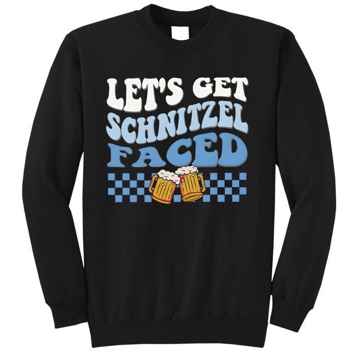 Funny Oktoberfest Lets Get Schnitzel Faced Oktoberfest Drinking Team Sweatshirt