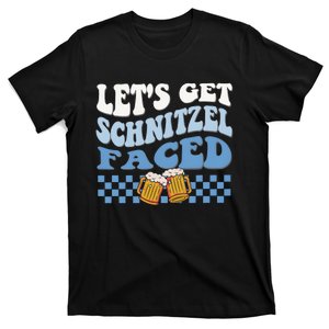 Funny Oktoberfest Lets Get Schnitzel Faced Oktoberfest Drinking Team T-Shirt