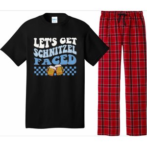 Funny Oktoberfest Lets Get Schnitzel Faced Oktoberfest Drinking Team Pajama Set