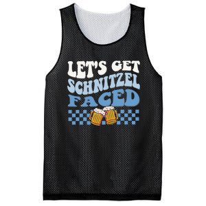 Funny Oktoberfest Lets Get Schnitzel Faced Oktoberfest Drinking Team Mesh Reversible Basketball Jersey Tank