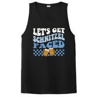 Funny Oktoberfest Lets Get Schnitzel Faced Oktoberfest Drinking Team PosiCharge Competitor Tank