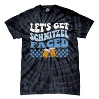 Funny Oktoberfest Lets Get Schnitzel Faced Oktoberfest Drinking Team Tie-Dye T-Shirt