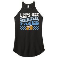 Funny Oktoberfest Lets Get Schnitzel Faced Oktoberfest Drinking Team Women's Perfect Tri Rocker Tank