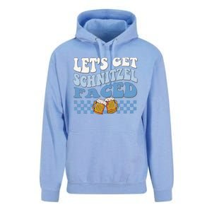 Funny Oktoberfest Lets Get Schnitzel Faced Oktoberfest Drinking Team Unisex Surf Hoodie