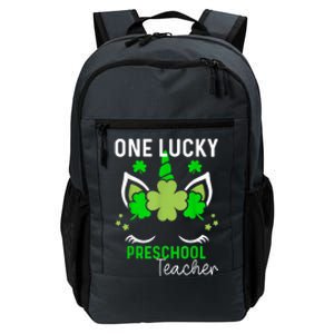 Funny One Lucky Preschool Teacher St. Patricks Day Irish Daily Commute Backpack