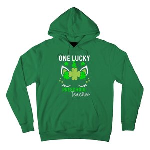 Funny One Lucky Preschool Teacher St. Patricks Day Irish Hoodie