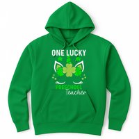 Funny One Lucky Preschool Teacher St. Patricks Day Irish Hoodie