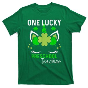 Funny One Lucky Preschool Teacher St. Patricks Day Irish T-Shirt