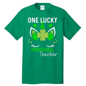 Funny One Lucky Preschool Teacher St. Patricks Day Irish Tall T-Shirt