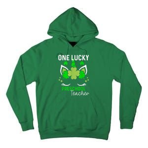 Funny One Lucky Preschool Teacher St. Patricks Day Irish Tall Hoodie