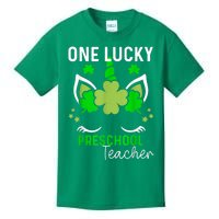 Funny One Lucky Preschool Teacher St. Patricks Day Irish Kids T-Shirt