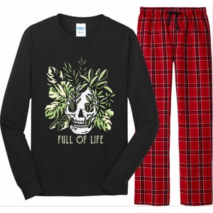 Full Of Life Skull Gardening Garden Long Sleeve Pajama Set